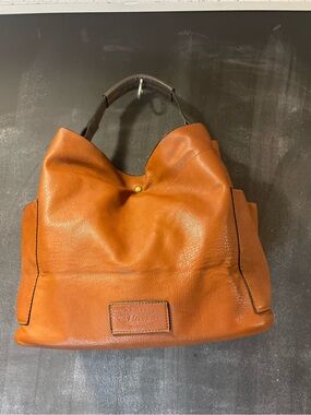 G.H. Bass & Co Cognac Brown Hobo Tote Bag Large Slouchy Shoulder Purse